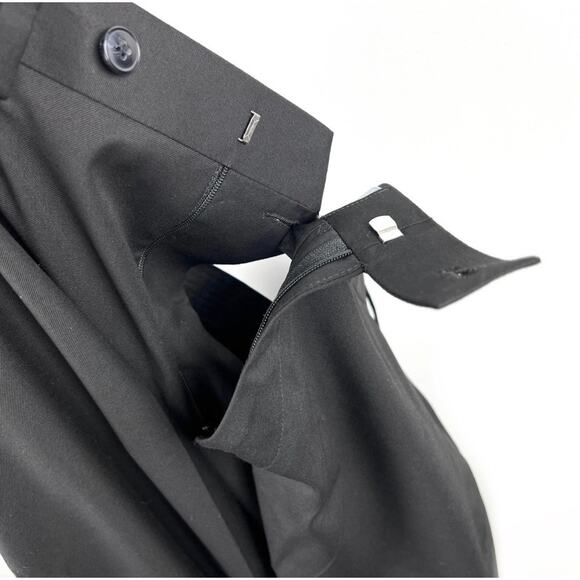 Van Heusen Black Pleated Trousers 40x32 Formal Dress Pants - Picture 5 of 8